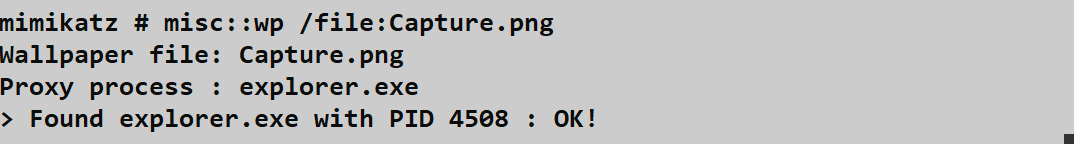 Wallpaper injection via explorer.exe